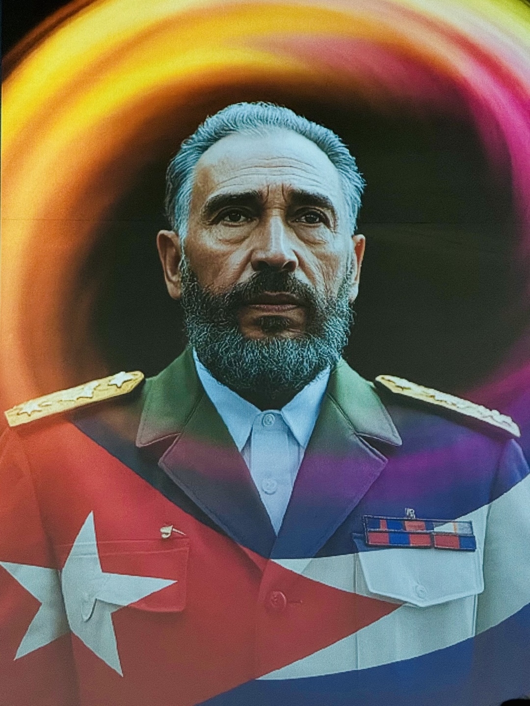 The Cuban Embassy showcases a documentary commemorating the 99th anniversary of Fidel Castro's birth at Cuban Embassy in Seoul, Aug. 13. (Sanjay Kumar/The Korea Herald)