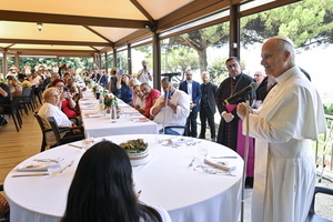 Pope Leo XIV celebrates Mass for homeless people