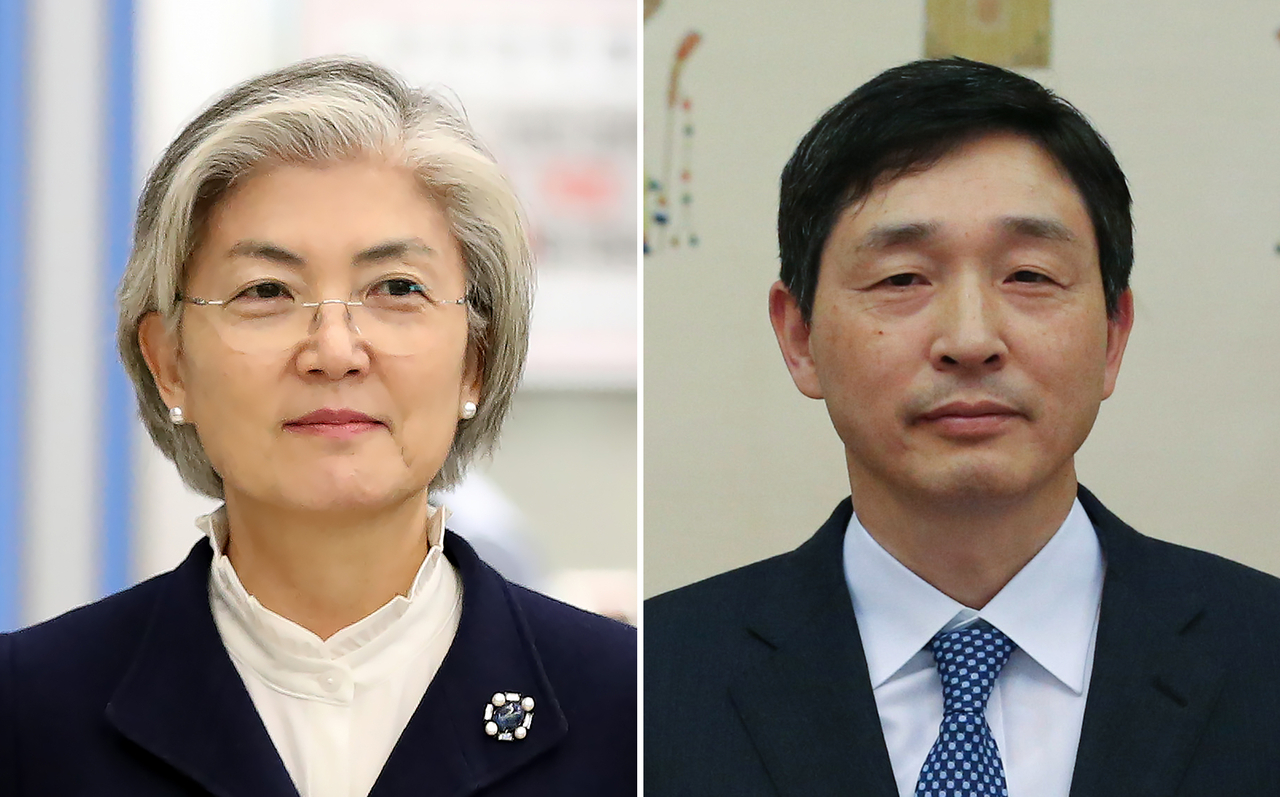 This combined file photo shows former Foreign Minister Kang Kyung-wha (left) and former Ambassador to Vietnam Lee Hyuk. President Lee Jae Myung is expected to soon nominate Kang and Lee as South Korea's ambassadors to the United States and Japan, respectively. (Yonhap)