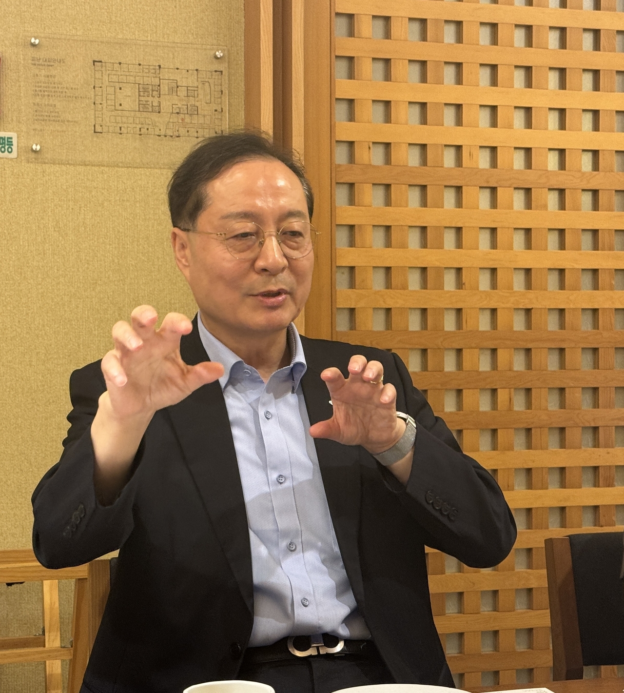 강대임 과학기술연합대학원대(UST) 총장이 지난 19일 기자간담회에서 인재양성 전략을 설명하고 있다. [과학기술연합대학원대 제공]