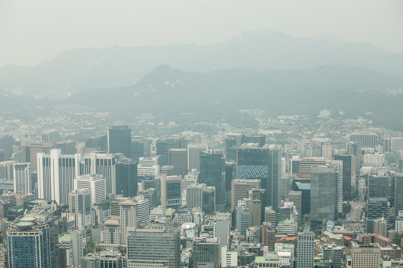 The aerial view of downtown Seoul on June 25, 2018 in Seoul, South Korea. (Getty Images)