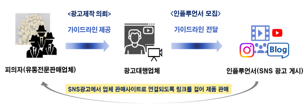 위반 행위 모식도. [식약처 제공]
