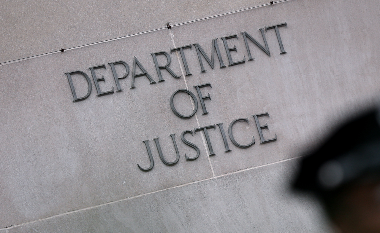 The US Department of Justice is seen on July 18, 2025 in Washington, DC. (Getty Images)