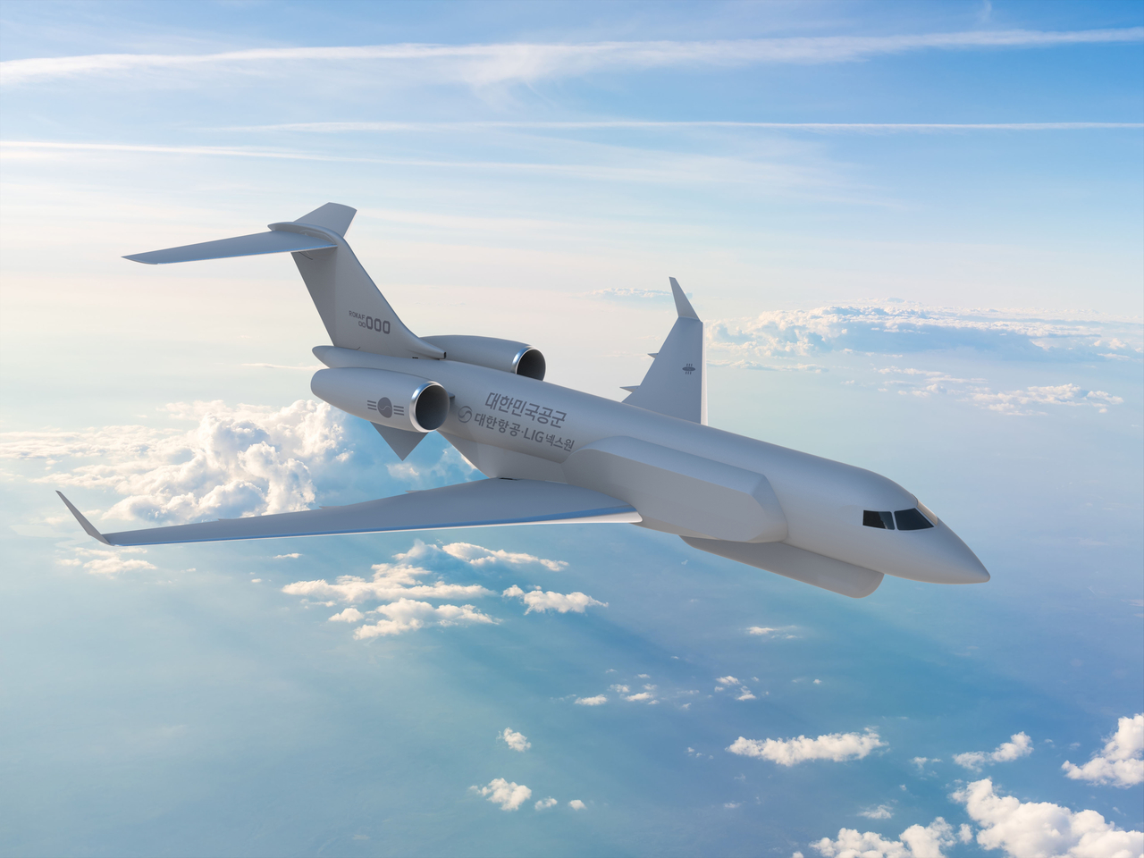 A rendering of the electronic warfare aircraft of the Block-I project from Korean Air and LIG Nex1 (Korean Air)