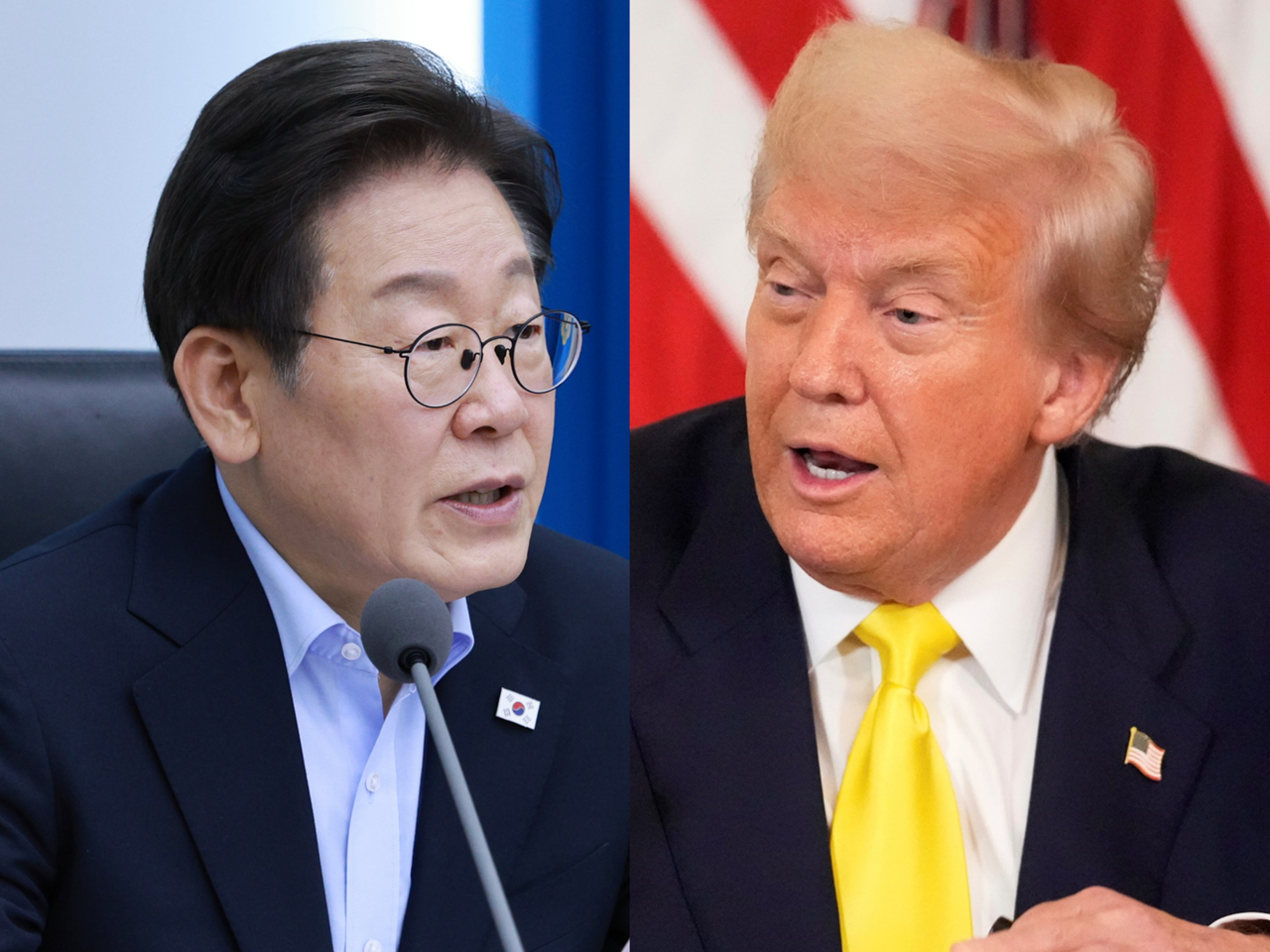 President Lee Jae Myung (left) and US President Donald Trump (Yonhap)