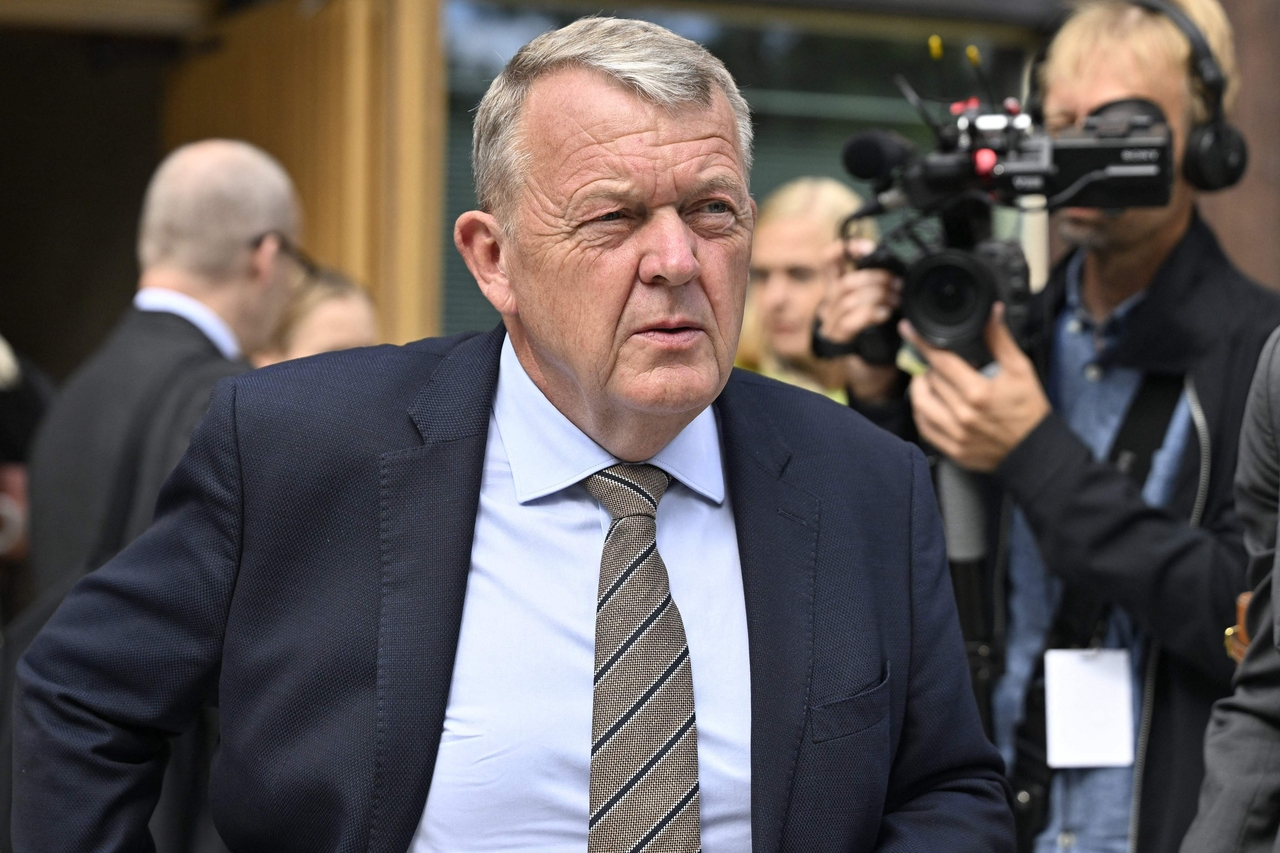 Denmark's Foreign Minister Lars Lokke Rasmussen attends a meeting in Espoo, Finland, Aug. 19. (AFP-Yonhap)