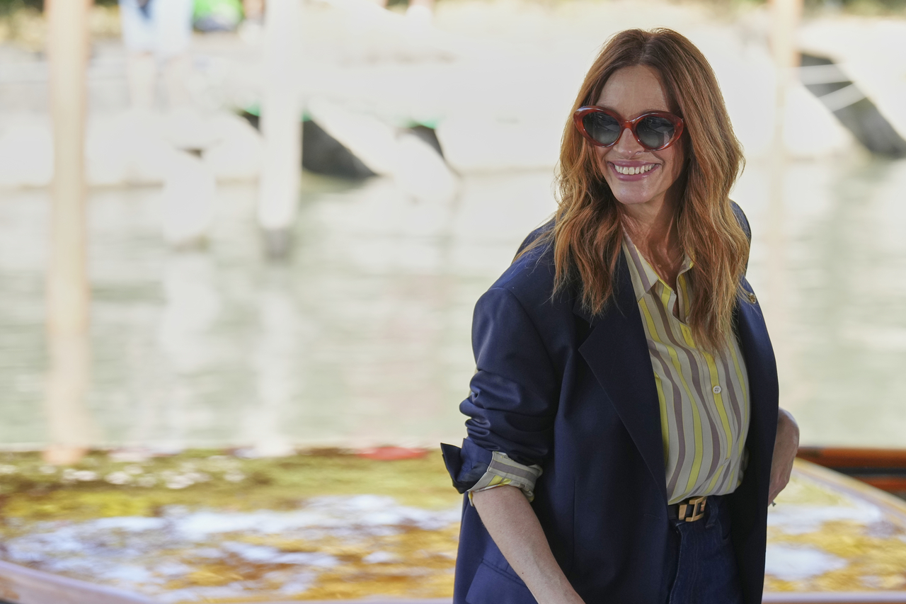 Julia Roberts arrives at the 82nd edition of the Venice Film Festival in Venice, Italy on Friday local time. (AP)