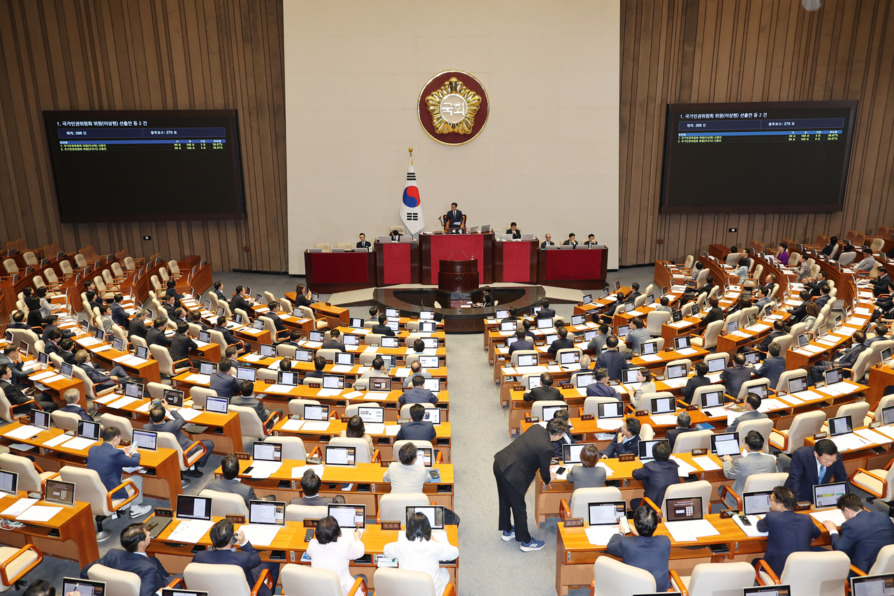 8월 27일 국회 본회의 [연합뉴스]
