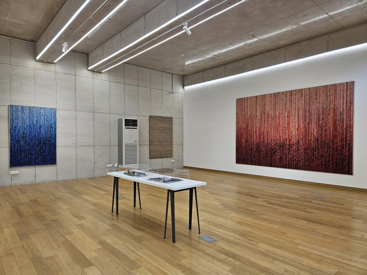 View of post-"Conjunction" works by Ha Chong-hyun and archival materials at Ha Chong-Hyun Art Center in Paju, Gyeonggi Province (Park Yuna/The Korea Herald)