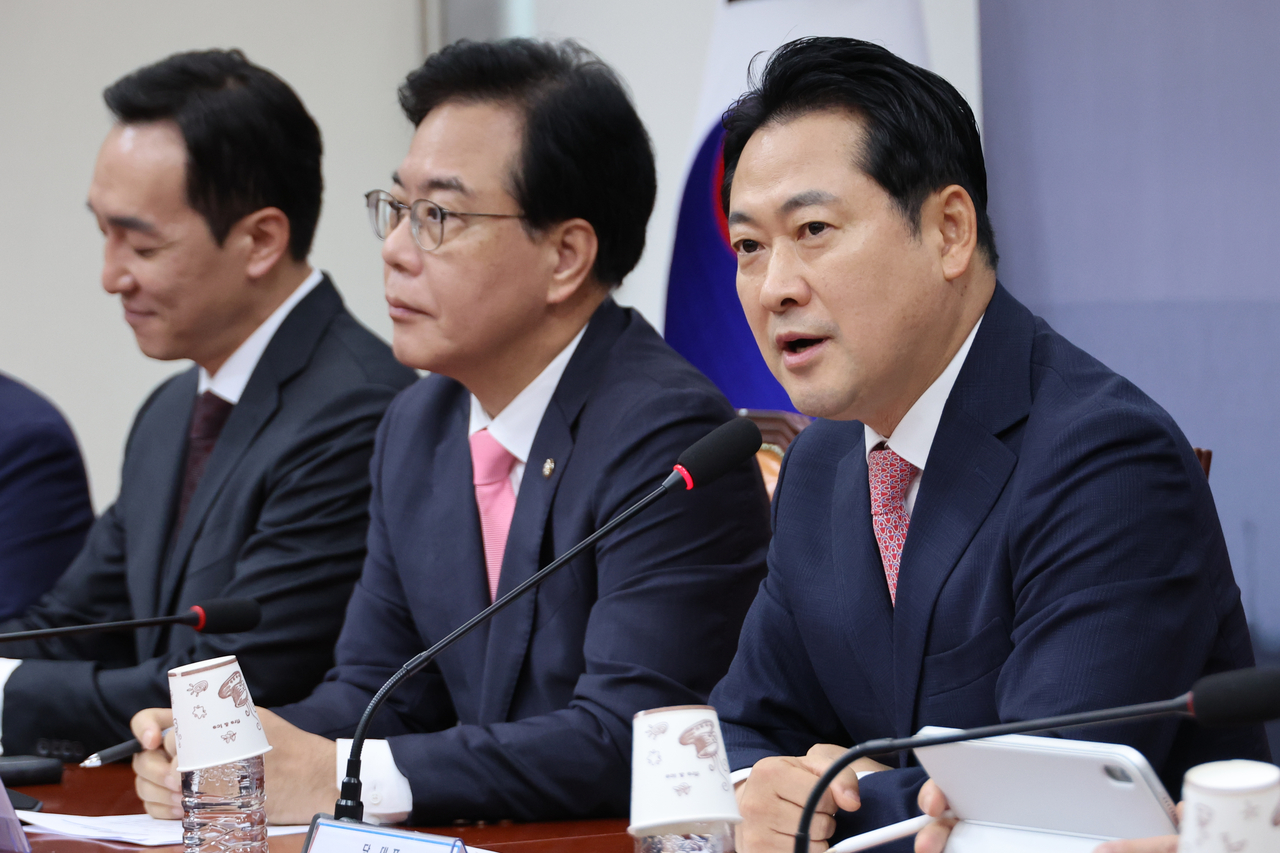 국민의힘의 장동혁 대표와 송언석 원내대표 [연합]