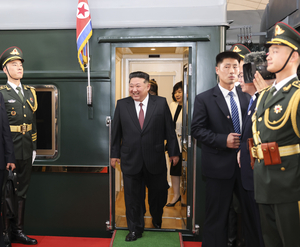 N. Korea's Kim arrives in Beijing ahead of military parade