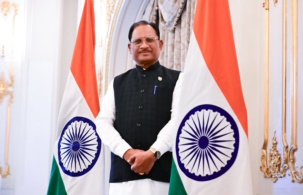 Vishnu Deo Sai, chief minister of the Indian state Chhattisgarh, speaks during an interview with The Korea Herald at Lotte Hotel in Seoul on August 27. (Lee Sang-sub/ The Korea Herald)