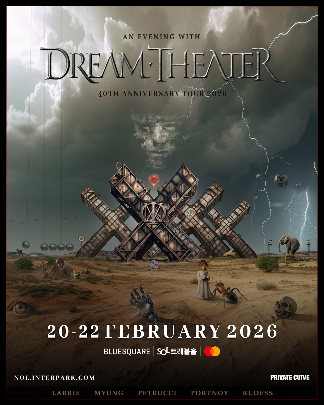 Poster for Dream Theater's concert series (Private Curve)