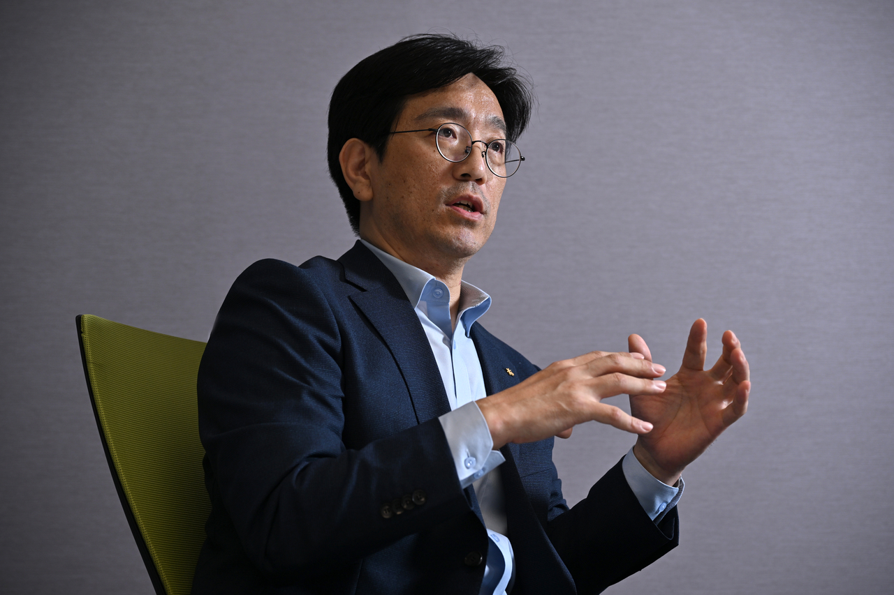 이두나 KB골든라이프 부장이 지난달 25일 오후 서울 여의도 KB국민은행 신관에서 헤럴드경제와 인터뷰를 하고 있다.  임세준 기자