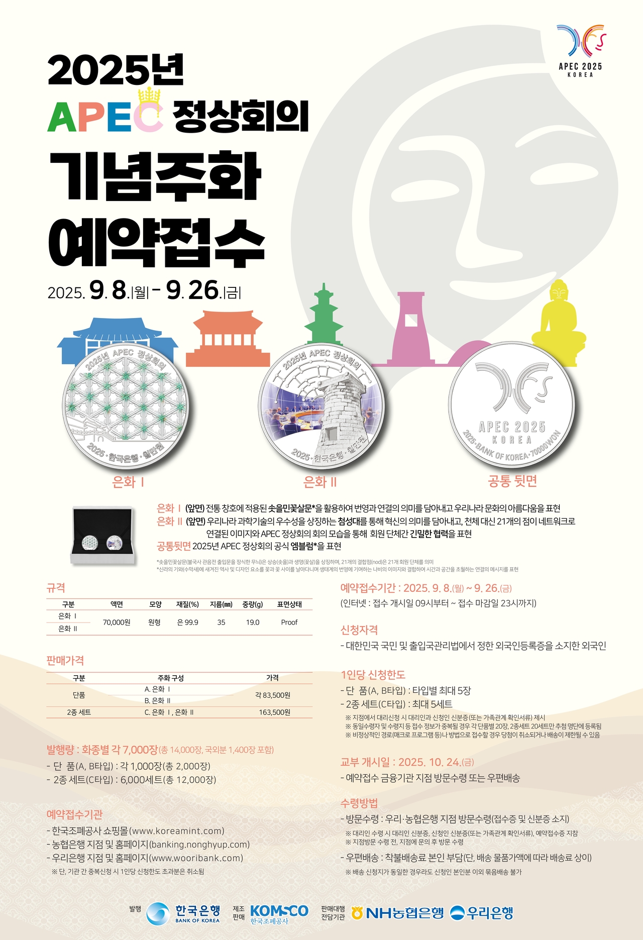 2025 APEC 기념주화 포스터.