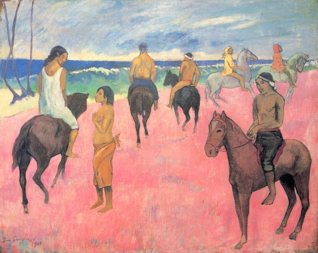 폴 토토 사이트 바카라, 해변의 라이더들, 1902, 캔버스에 유채, 73x92cm