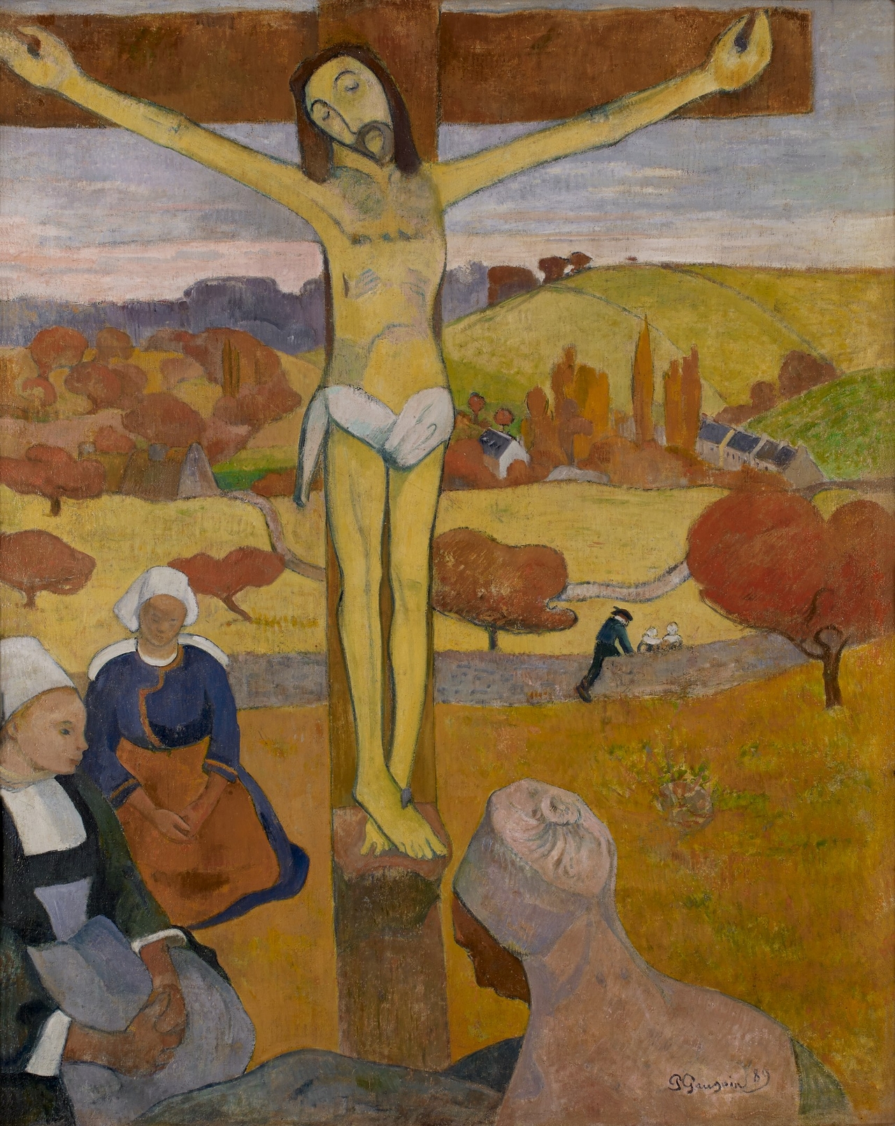 폴 토토 사이트 바카라, 황색의 그리스도, 1889, 캔버스에 유채, 92.1x73cm, 버팔로 AKG 미술관