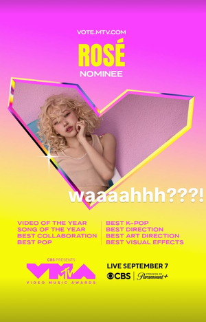 Rose’s ‘APT.’ wins best song at MTV VMAs