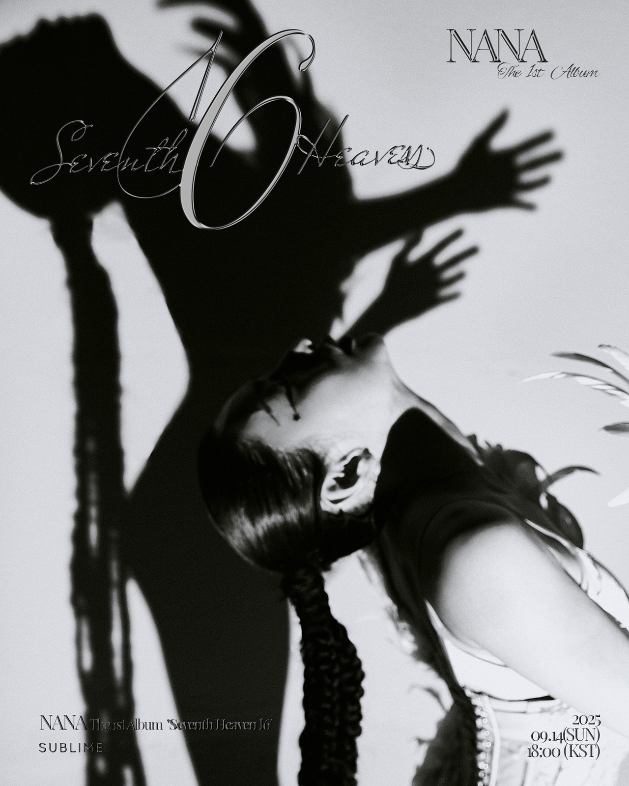 <사진설명 : 나나(NANA) The 1st Album ‘Seventh Heaven 16’ 포스터 이미지. (사진 제공:써브라임)>