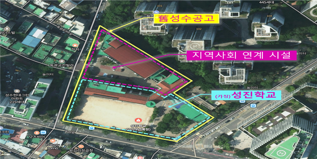 서울시 성동구 성수공고 폐교부지 활용 방안. [서울시교육청 제공]