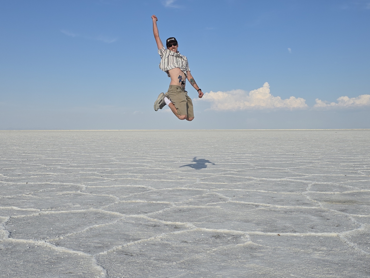 Jumping in Salt Lake City's Salt Lake