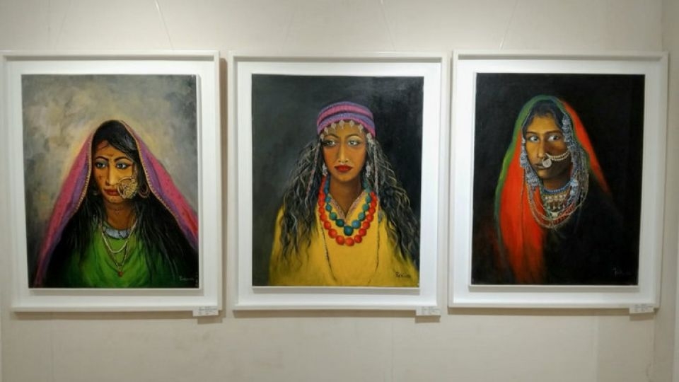 "Troyee" is an exhibition by three women artists, each with her own unique style.   (Daily Star)