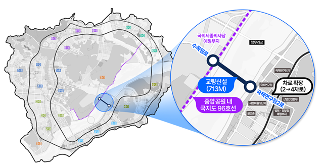 새로운 금강횡단교량 건설 위치 [자료=행복청]