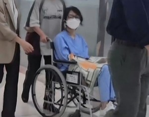 Ex-first lady spotted in wheelchair with ankle monitor