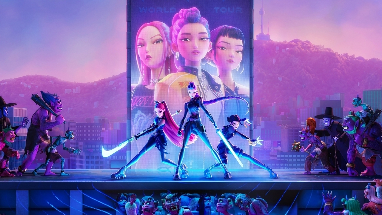 The animated film "K-Pop Demon Hunters "follows a K-pop girl group that secretly fights demons while performing on global stages. (Netflix)
