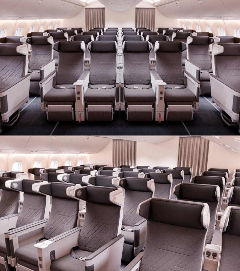 The new 2-4-2 cabin configuration for Korean Air's first premium economy seats (Korean Air)