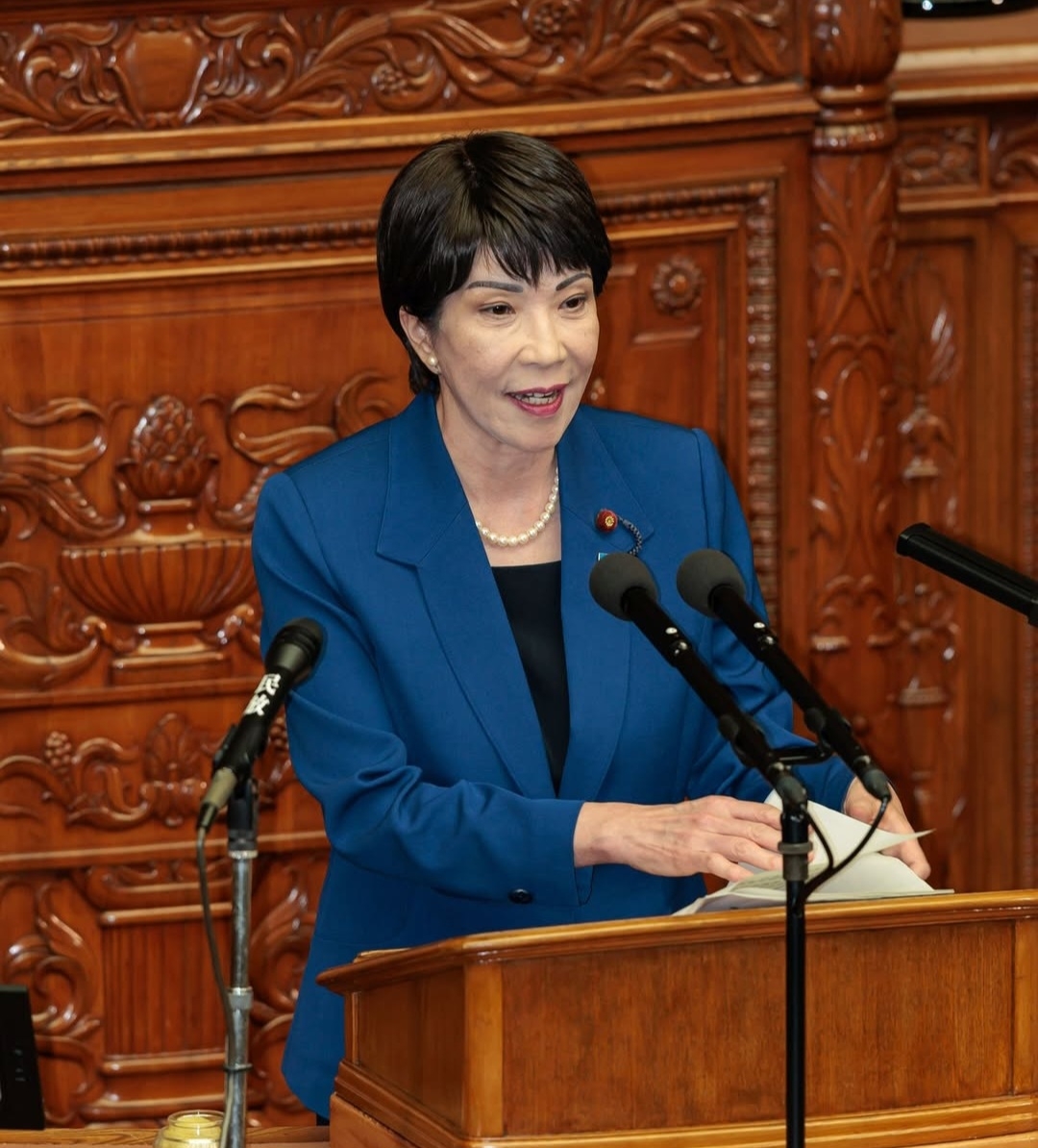 다카이치 사나에 전 경제안보상이 일본 의회에서 연설하는 모습 [다카이치 사나에 인스타그램 캡처]