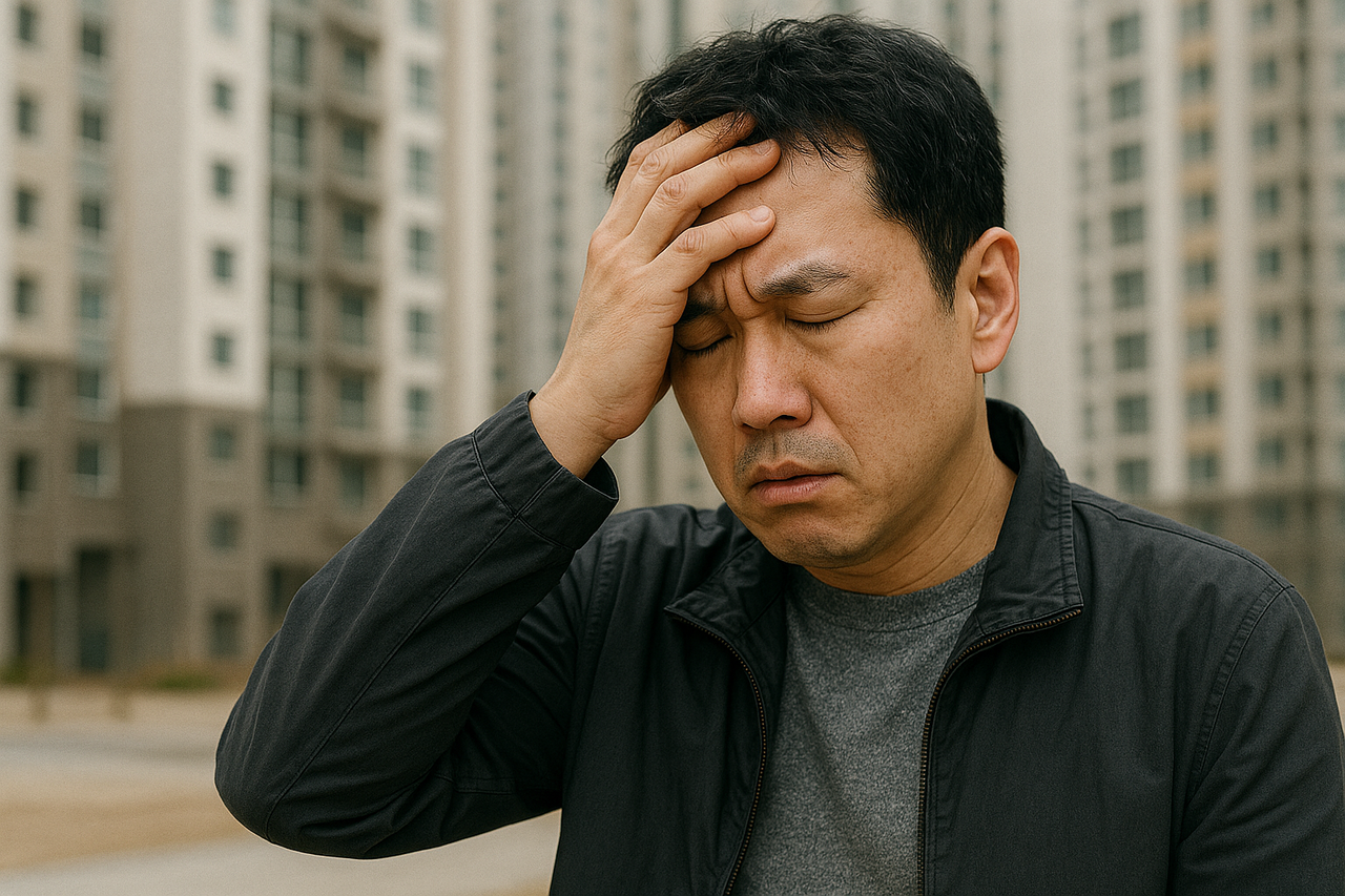 서우리씨는 3년 전 아버지에게 상속받은 조합원입주권이 임시사용승인을 받으면서 예상치 못하게 다주택자가 됐다. 재건축 주택 조합원 입주권 권리변경으로 우리씨가 부담해야하는 취득세는 1주택자였을 때보다 6630만원 늘었다. 챗GPT가 제작한 이미지]