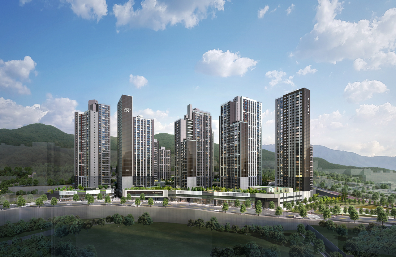 부산 힐스테이트 사직아시아드 투시도.[현대건설 제공]