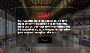 CJ CGV shutters LA theater, exiting US market after 15 years