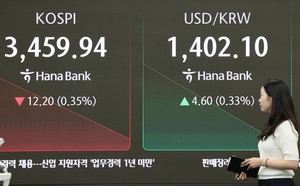 Seoul shares open lower on chip slump, currency