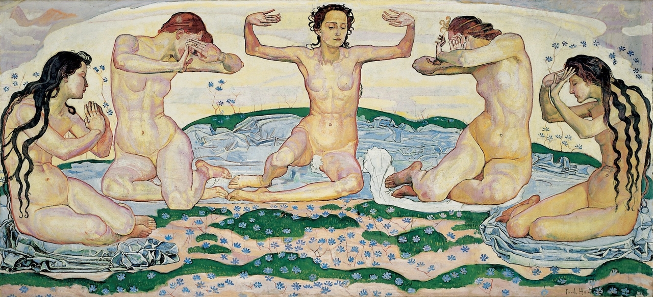 페르디난드 토토사이트 has jinju, 그날, 1899~1900, 캔버스에 유채, 160x352cm, 베른 미술관