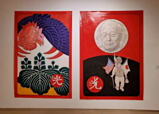 (Left) "Ddong-gwang" and "Pal-gwang" by artist Hong Sung-dam (Courtesy of Daekyung Art Research Institute)