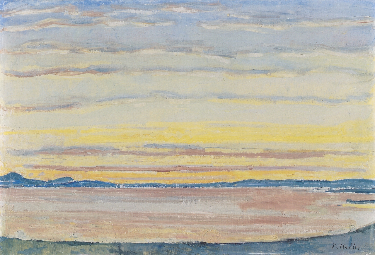 페르디난드 토토사이트 has jinju, 제네바 호수의 일몰, 1915, 캔버스에 유채, 61x90cm, 취리히 미술관