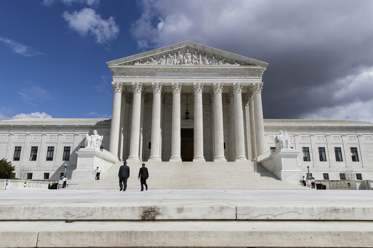 The Supreme Court Building is seen in Washington. (AP-Yonhap)