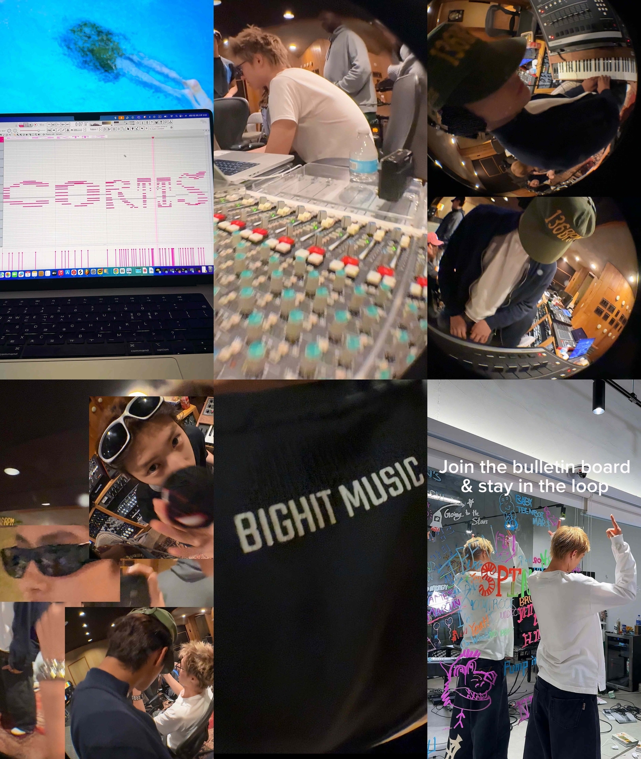 Stills from Cortis’ short-form video content (Big Hit Music)