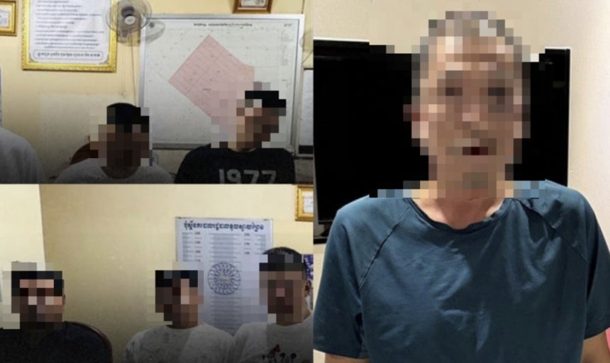 A 51-year-old Korean man (right) was kidnapped and tortured in Cambodia. (Khmer Times)