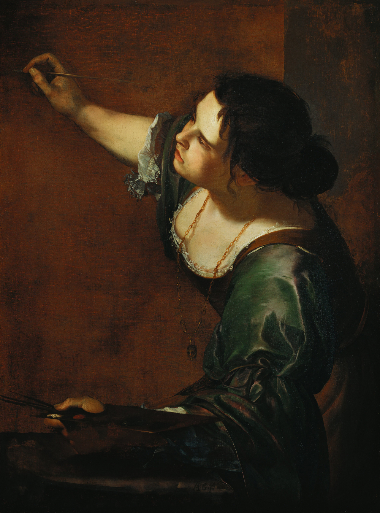 아르테미시아 토토사이트 마루한, 회화의 알레고리로의 자화상, 1638~1639, 캔버스에 유채, 98.6x75.2cm, 로얄 컬렉션