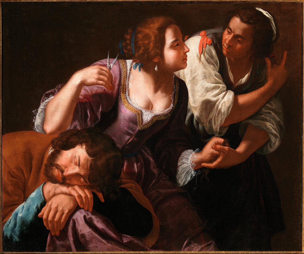 아르테미시아 토토사이트 마루한, 삼손과 데릴라, 1630~1638, 캔버스에 유채, 90.5x109.5cm, Palazzo Zevallos Stigliano
