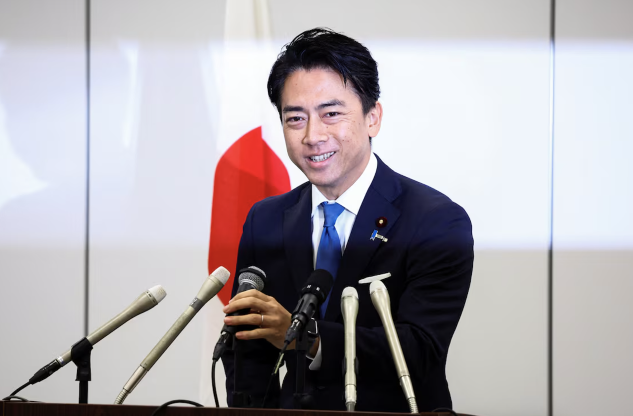 Japan's Prime Minister contender Shinjiro Koizumi, who is currently Agriculture Minister and son of the former prime minister Junichiro Koizumi, attends a press conference about his running in the ruling Liberal Democratic Party leadership race in Tokyo, Japan, on Sept. 20. (Reuters)
