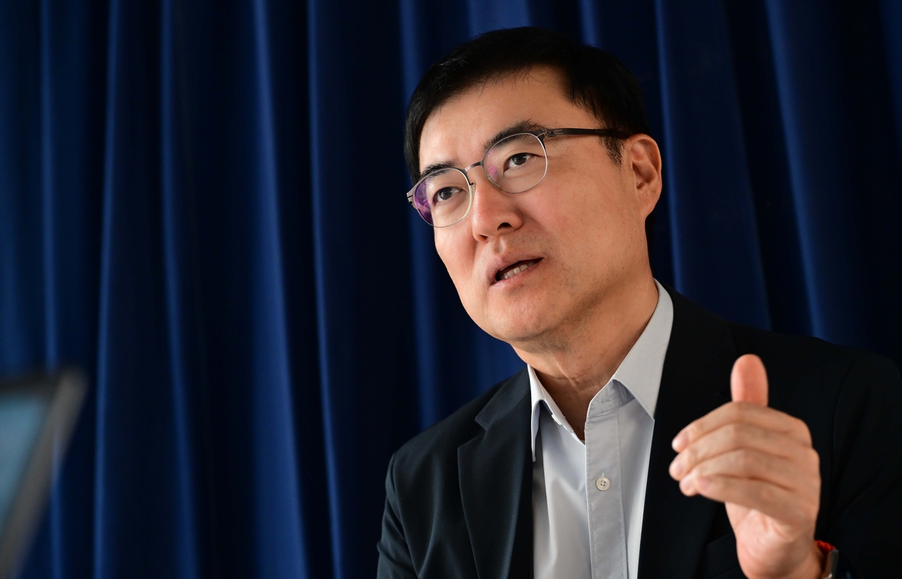 손병두 토스인사이트 대표가 서울 용산구  토스인사이트 사무실에서 무료 토토사이트와 인터뷰를 하고 있다. 이상섭 기자
