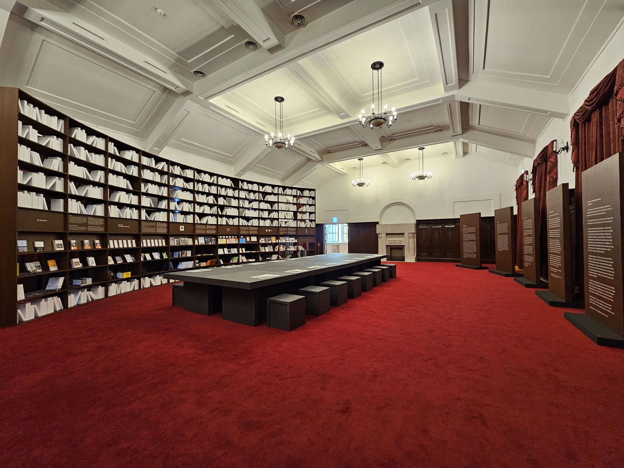 Former luncheon bar on the second floor named “Grill” offers literature of the time at Culture Station Seoul 284. (Park Yuna/The Korea Herald)