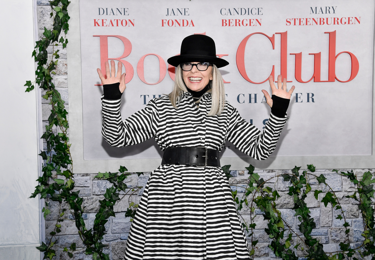 Diane Keaton attends a premiere event at AMC Lincoln Square, in New York, May 8, 2023.   (AP-Yonhap)