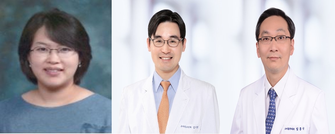 [사진 왼쪽부터] 의생명연구원 김소영 연구교수, 소아청소년과 김기범 교수, 소아흉부외과 임홍국 교수
