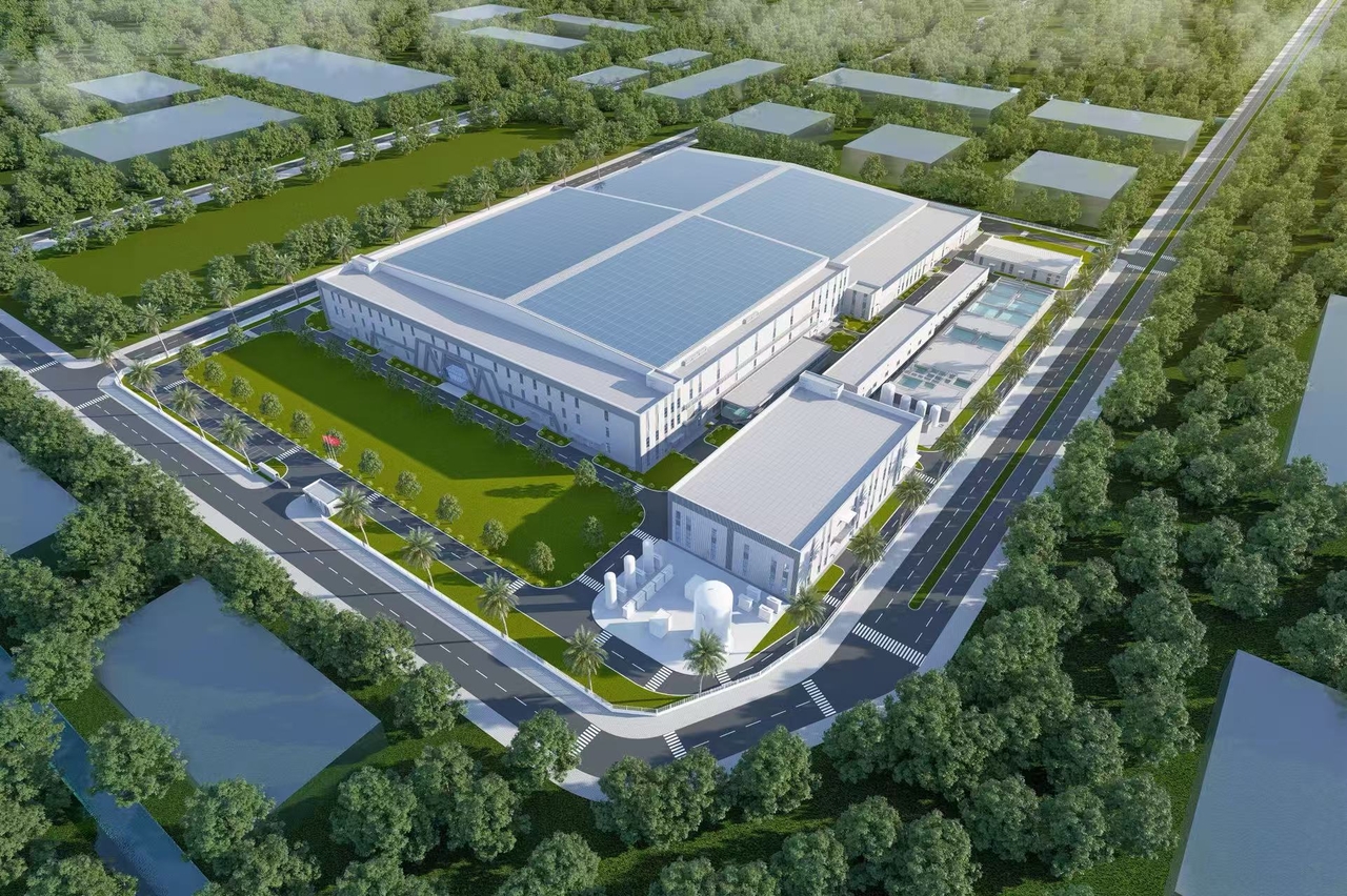 Rendered image of OCI Holdings' Vietnamese solar wafer plant (OCI Holdings)