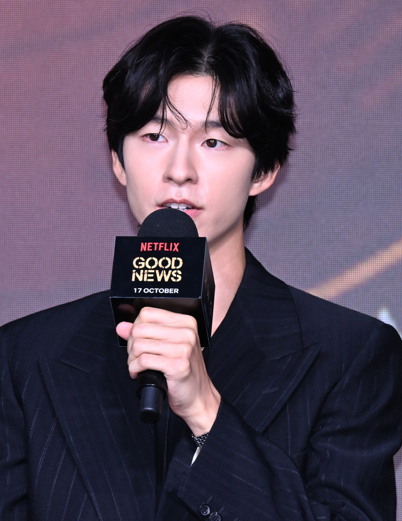[헤럴드POP=윤병찬 기자]넷플릭스 오리지널 영화<굿뉴스>가 14일 오전 JW 메리어트 동대문 스퀘어에서 제작보고회가 열렸다. 이날 현장에는 설경구, 홍경, 류승범 배우, 변성현 감독이 참석했다.